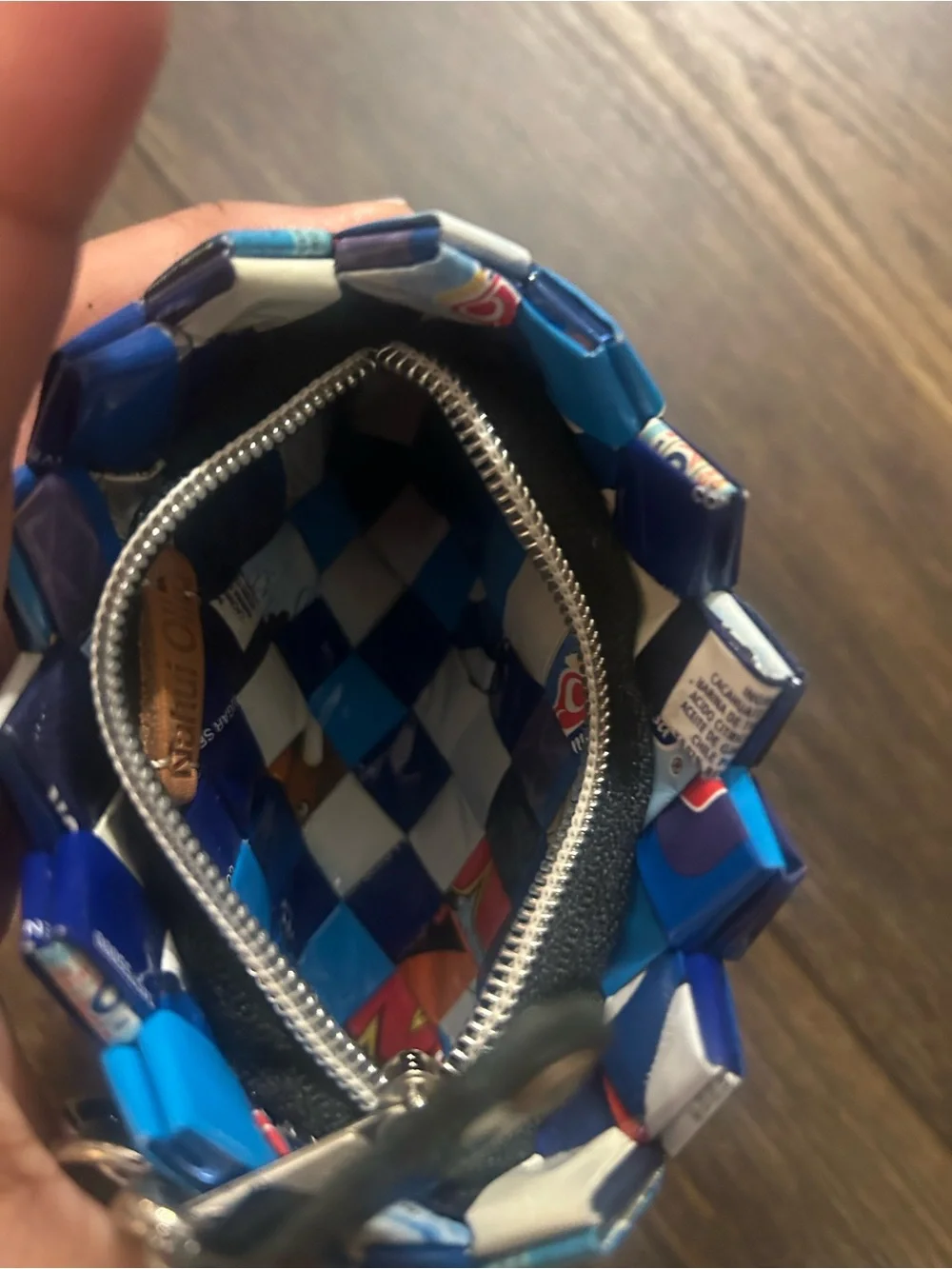 Nahui Ollin Upcycled Candy Wrapper vintage Mini Clutch